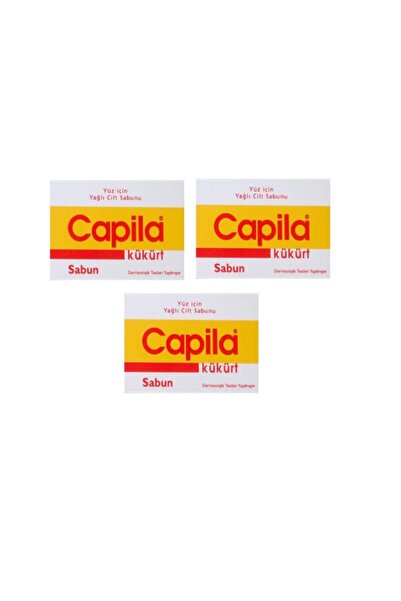 Capila صابون الكبريت ضد حب الشباب وحب الشباب 90 جرام - 3 قطع