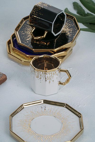 ACAR Coleen 6-Person Porcelain Coffee Cup Set