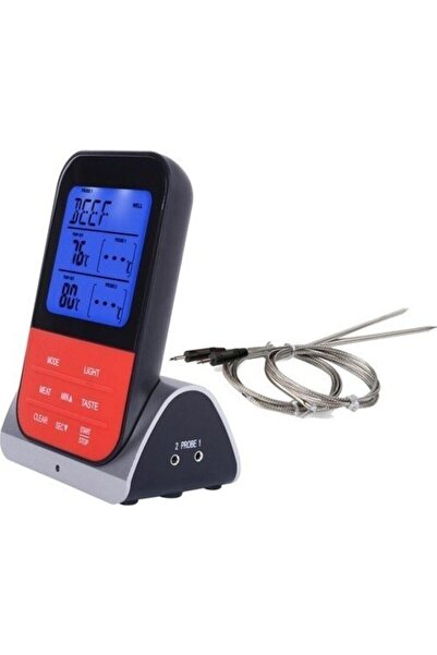 TEKNO İSTANBUL Tekno Istanbul Kablosuz Alarmlı Fırın Ve Barbekü Termometre Çi...