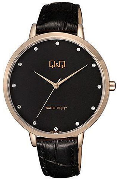 Q&Q Leather Women's Wristwatch Pqb57d