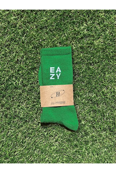 Eazy Co Унисекс памучни безшевни хавлиени спортни чорапи Benetton в зелено