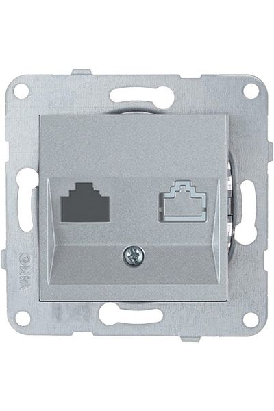 VİKO Artline Novella-trenda Silver Data Socket Without Jack - Frameless
