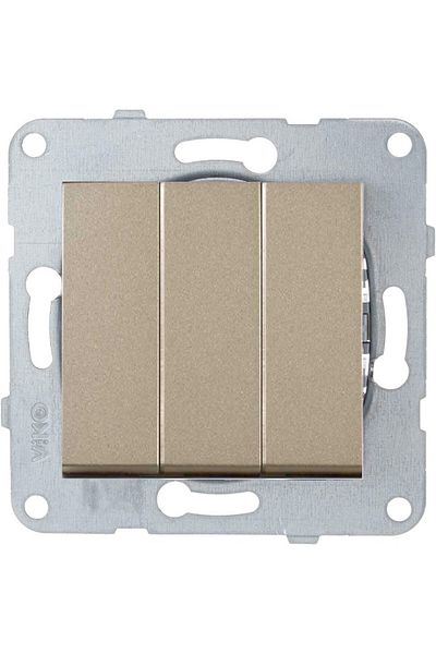VİKO Artline Novella-trenda Bronze Triple Switch - Frameless