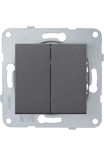 VİKO Artline Novella-trenda Smoked Double Switch Commutator - Frameless