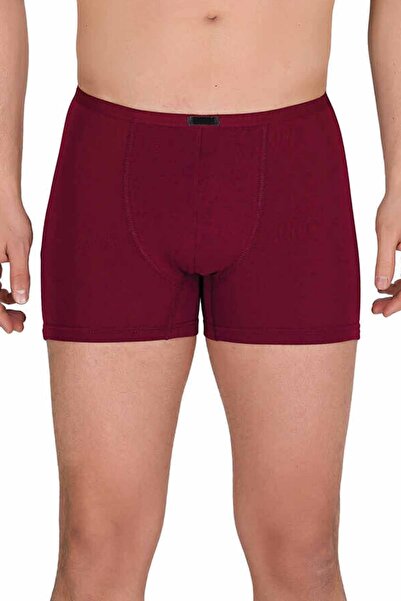 Royaleks Men's Modal Boxer Short Claret Red 4488b (with Earphones as a Gift)