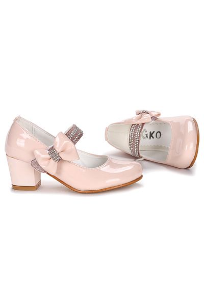 KARAMAZI Patent Leather 752 - Girl's Daily 4 cm Heel Ballerina Shoes