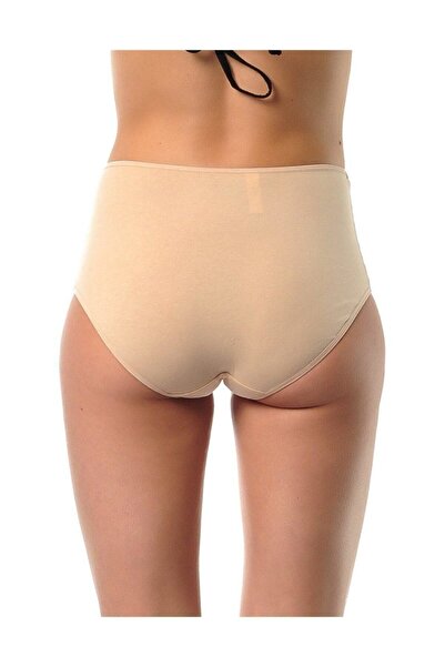 Kom Chiloți de damă Skin Basic Maxi din bumbac cu talie înaltă din 2 piese Culoarea pielii