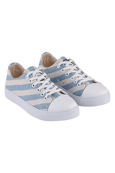 Cotto Shoes Albastru - Tenis casual de in pentru femei