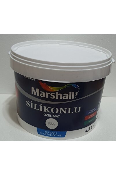 Marshall Silikonlu Özel Mat Silinebilir Iç Cephe Duvar boyası Müge 2,5 Lt