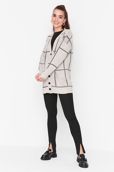 Trendyol Modest Cardigan - Ecru - Regular fit