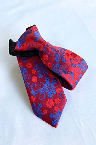 Louis Kids Premium Collection Red Floral Pattern Boy's Tie