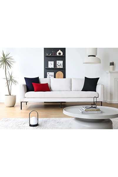 Cortibo Alaska Linen Throw Pillow Cover - Black