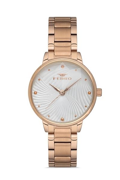 FERRO F40093a-c Rose Steel Cord Women's Wristwatch