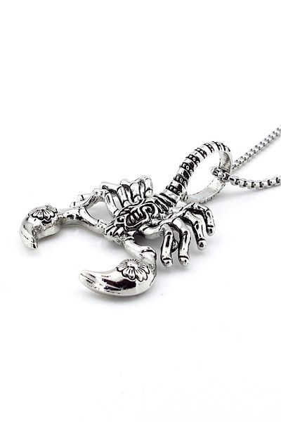 Solfera Men's Steel Necklace - Stainless, Scorpio King Zodiac Chain Q0553