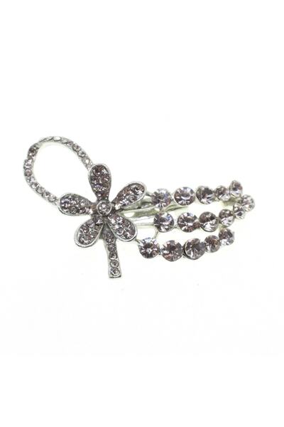 X-Lady Accessories Gümüş Renk Çiçek Model Broş - 1693