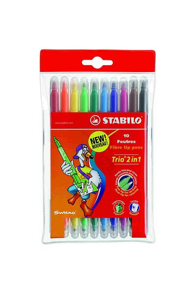 Stabilo Felt Pen Trio Double Tip 10 Pieces 222/10-01