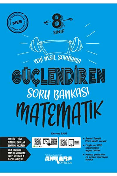 Ankara Yayıncılık Edu Kırtasiyem 8. Sınıf Matematik Güçlendiren Soru Bankası