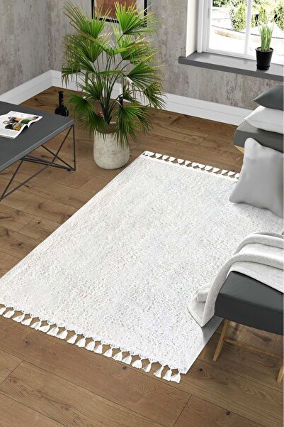 MACRO HOME Comfort Peluş Puffy Lux Beyaz