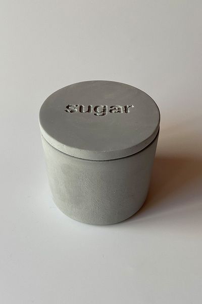 sin istanbul Concrete Sugar Bowl with Lid Gray