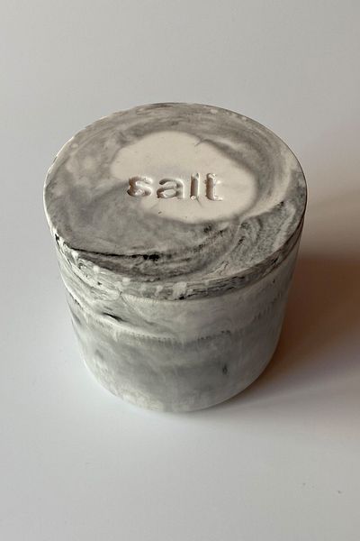 sin istanbul Concrete Salt Shaker Lid Marble Pattern