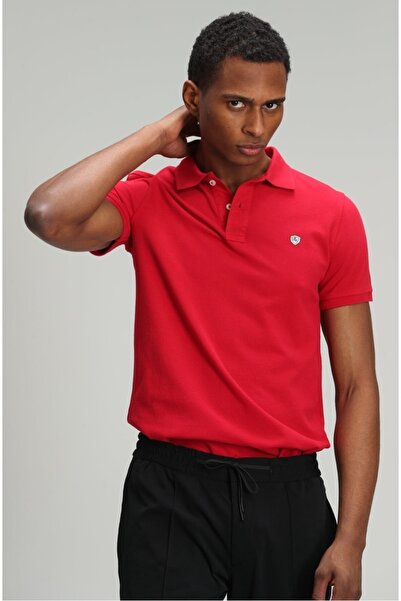 Lufian Sport Polo Guler pentru bărbați tricou Roșu Laon