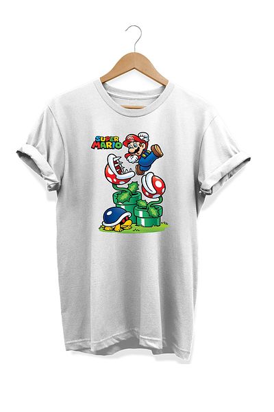remonz Μπλουζάκι Mario Printed 100% Cotton Plus Size 5