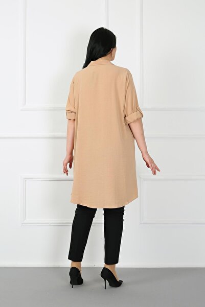 By Alba Collection Γυναικείο μινκ Εισαγόμενο ύφασμα Ayrobin Plus Size Tunic