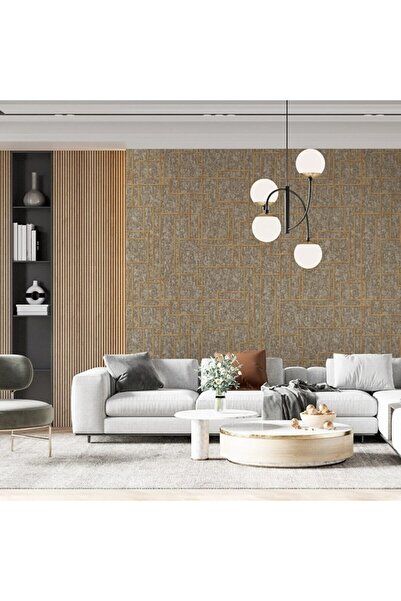 Adawall Octagon 1202-4 Geometrik Duvar Kağıdı (kahverengi)