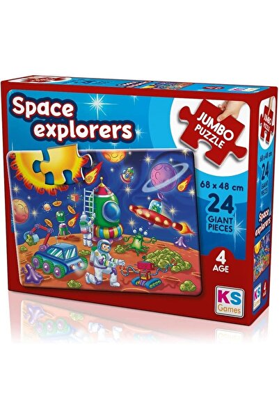 Ks Puzzle لغز عملاق مكون من 24 قطعة من Ks Games Space Explorers