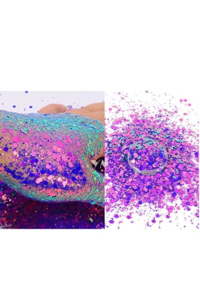 Sirius Hobi Epoksi Reçine Chameleon Fantasy Tırnak Makyaj Chunky Glitter 8 gr Hologramlı Sim 2x4gr Kutulu