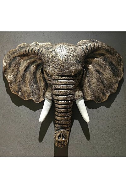 Dekoromi Tual Hobi Dekoratif Polyester Duvar Fil Heykel Biblo