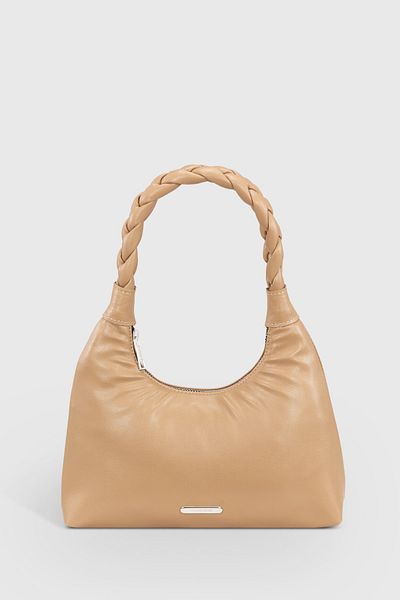 Housebags Γυναικεία Κρεμ πλεκτή τσάντα Baguete 215