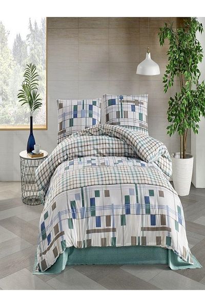 Zorluteks Crystal Single Terry Cotton Duvet Cover Set Ivan Blue