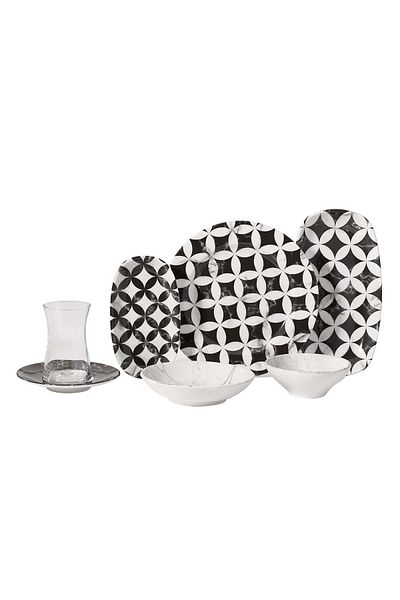 KORKMAZ A8744 Nature Collection 26 Piece Breakfast Set - Printed