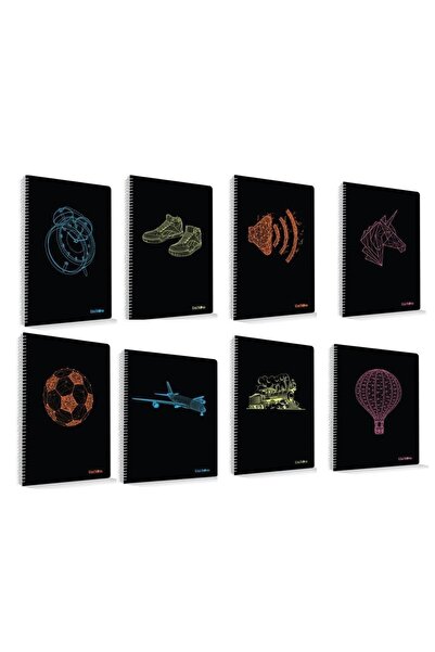 ÇINAR DEFTER Фрістайл спіральний зошит А4, 72 аркуші, у клітинку, пластикова ...