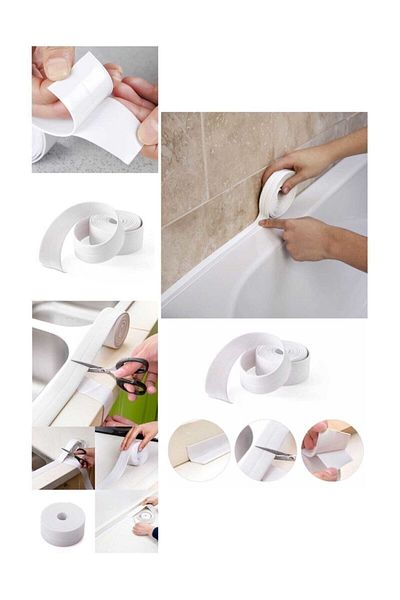 GAT Shop Waterproof Bathroom Shower Cabin Bathtub Edge Kitchen Sink Cooker Insulation Tape 3.2 Mt White