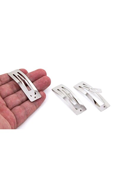 yfhobi 5 Adet - 6 Cm Nikel Kaplama Dikdörtgen Çıt Çıt Toka, 1.kalite, Yerli Ü...