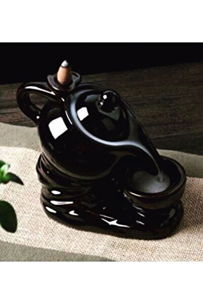 Asteria shop Geri Akış Çaydanlık Tütsülük (mat Siyah)-