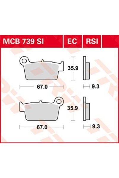 TRW ΤΑΚΑΚΙΑ ΦΡΕΝΩΝ (35.9x67x9.3mm) - APRILIA MXV, RXV, SXV; BETA RR; GAS GAS ...