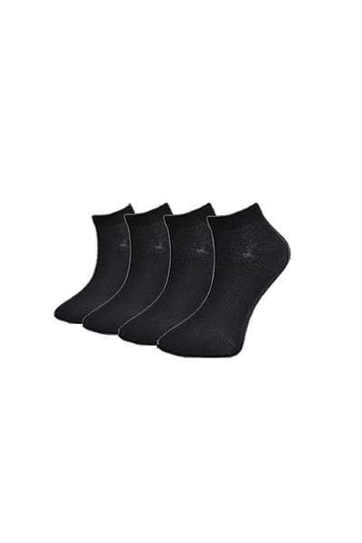 TUĞBABABY 1. Ποιοτικές Unisex Μαύρες Κάλτσες Αστραγάλου 4 Τεμαχίων