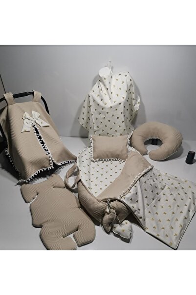 Waffle Vizon Micemauslu 7 Parça Babynest Seti