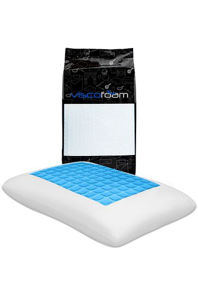 Viscofoam Comfy Anti-Sweat Orthopedic Pillow Cooling Visco Pillow Gel Pillow 55x35x12cm