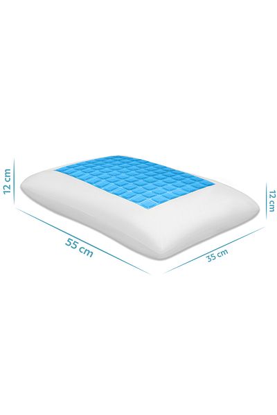 Viscofoam Comfy Anti-Sweat Orthopedic Pillow Cooling Visco Pillow Gel Pillow 55x35x12cm