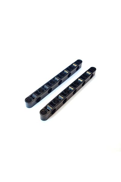 LEGO Original Technic Moc Custom Liftarm Modified Perforated Thick 1 X 11 Black 2 Pieces to Ship