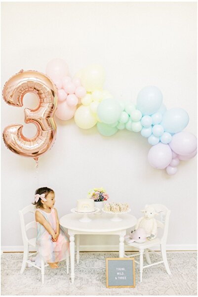 MFM Σετ μπαλόνια από αλουμινόχαρτο 3 ετών