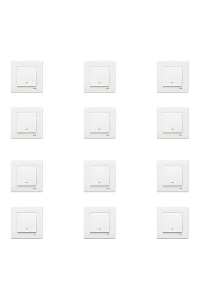 Tamer Elektrik Viko Karre White Permutator Intermediate Vavien Frame Included 12 Pieces90967031