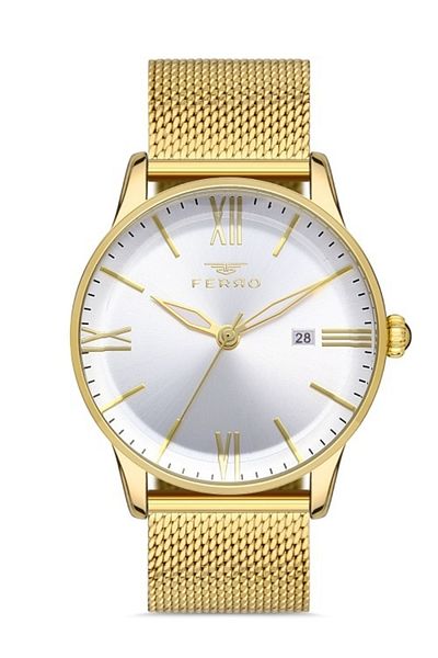 FERRO Yellow Straw Cord Men's Wristwatch F11182c-b F11182c-b