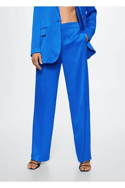MANGO Woman Pantaloni de costum largi