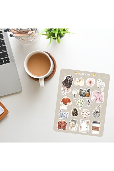 Hume Craft مجموعة ملصقات ذات طابع عتيق مناسبة لمجلة جدول أعمال المخطط