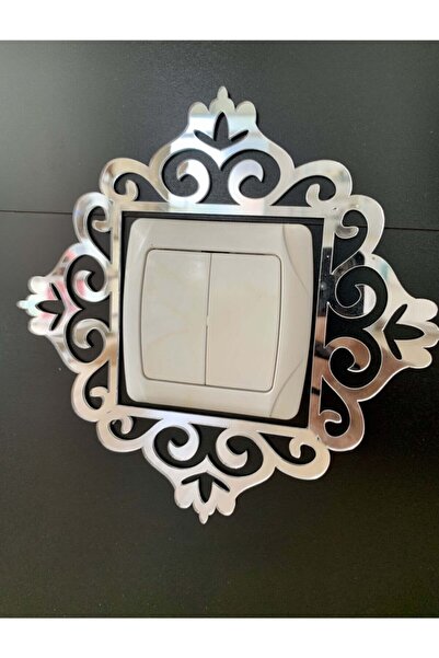 Kurtulan Lazer Tasarım Tekli Gümüş Renk Standart Priz Çerçevesi Tekli Silver ...